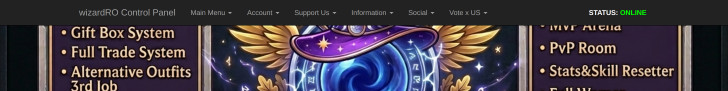 wizardRO Control Panel Banner